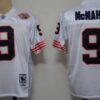 Chicago Bears #9 Jim McMahon White Throwback With Bears Patch Jersey