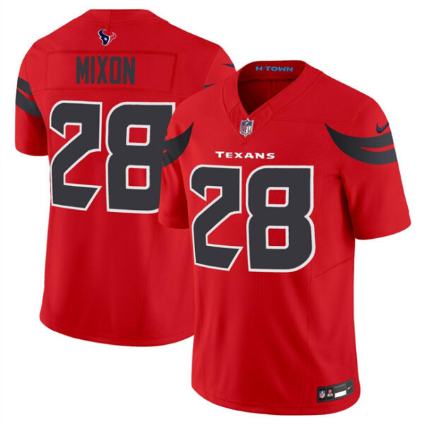 Men’s Houston Texans #28 Joe Mixon Red 2024 Alternate F.U.S.E Limited Football Stitched Jersey