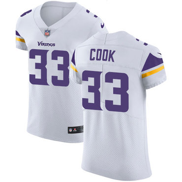 Men’s Nike Minnesota Vikings #33 Dalvin Cook White Stitched NFL Vapor Untouchable Elite Jersey