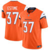 Men’s Denver Broncos #37 Audric Estime Orange 2024 F.U.S.E. Vapor Limited Football Stitched Jersey