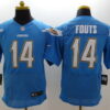 Nike San Diego Chargers #14 Dan Fouts 2013 Light Blue Elite Jersey