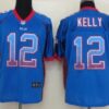 Nike Buffalo Bills #12 Jim Kelly Drift Fashion Blue Elite Jersey