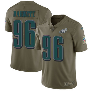 Nike Philadelphia Eagles #96 Derek Barnett Olive Men’s Stitched NFL Limited 2017 Salute To Service Jersey