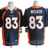 Size 60 4XL-Welker Denver Broncos #83 Blue Stitched Nike Elite NFL Jerseys