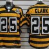 Nike Pittsburgh Steelers #25 Ryan Clark Yellow With Black Throwback 80TH Jersey