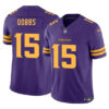 Men’s Minnesota Vikings #15 Josh Dobbs Purple 2023 F.U.S.E. Color Rush Stitched Jersey