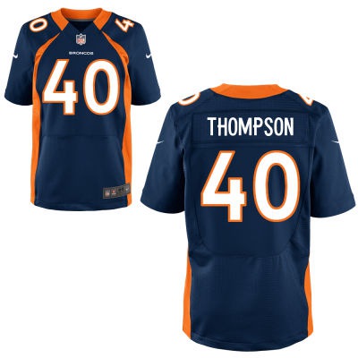 Men’s Denver Broncos #40 Juwan Thompson Navy Blue Alternate NFL Nike Elite Jersey