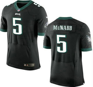 Men’s Philadelphia Eagles #5 Donovan McNabb Black Retired Player NFL Nike Elite Jersey