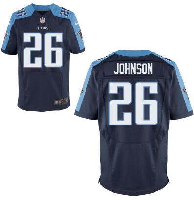 Men’s Tennessee Titans #26 Rashad Johnson Navy Blue Alternate NFL Nike Elite Jersey