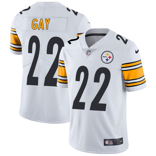 Nike Pittsburgh Steelers #22 William Gay White Men’s Stitched NFL Vapor Untouchable Limited Jersey