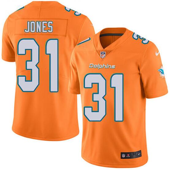 Men’s Miami Dolphins #31 Byron Jones Orange 2020 Vapor Untouchable Limited Stitched Jersey