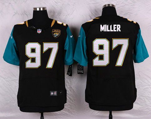Men’s Jacksonville Jaguars #97 Roy Miller Black Team Color NFL Nike Elite Jersey