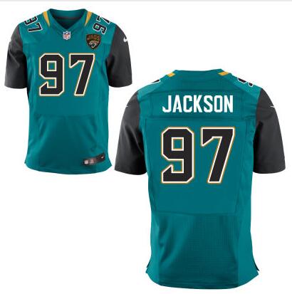 Men’s Jacksonville Jaguars #97 Malik Jackson Teal Green Alternate NFL Nike Elite Jersey