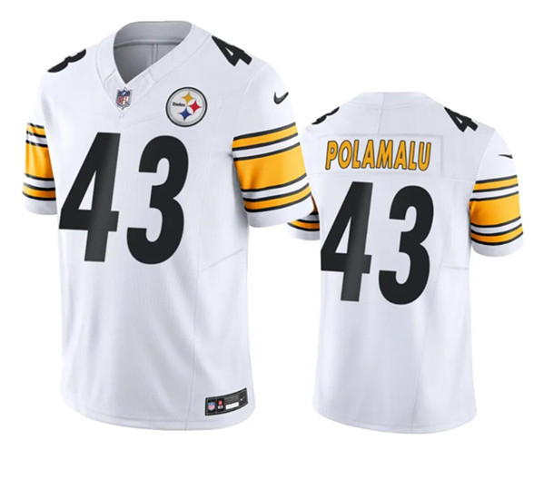 Men’s Pittsburgh Steelers #43 Troy Polamalu White 2023 F.U.S.E. Vapor Untouchable Color Rish Limited Football Stitched Jersey
