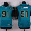 Men’s Jacksonville Jaguars #91 Chris Clemons Teal Green Alternate NFL Nike Elite Jersey