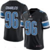 Men’s Detroit Lions #96 Stefan Charles Black 2016 Color Rush Stitched NFL Nike Limited Jersey