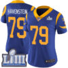 #79 Limited Rob Havenstein Royal Blue Nike NFL Alternate Women’s Jersey Los Angeles Rams Vapor Untouchable Super Bowl LIII Bound