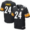 Nike Steelers #24 James Conner Black Team Color Men’s Stitched NFL Elite Jersey