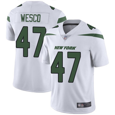Jets #47 Trevon Wesco White Men’s Stitched Football Vapor Untouchable Limited Jersey