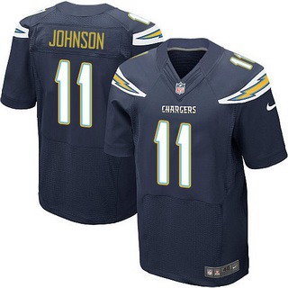 Men’s San Diego Chargers #11 Stevie Johnson Navy Blue Team Color NFL Nike Elite Jersey