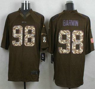 Men’s Philadelphia Eagles #98 Connor Barwin Green Salute to Service 2015 NFL Nike Limited Jersey