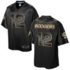Nike Packers #12 Aaron Rodgers Pro Line Black Gold Collection Men’s Stitched NFL Game Jersey