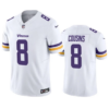 Men’s Minnesota Vikings #8 Kirk Cousins White 2023 F.U.S.E. Vapor Untouchable Stitched Jersey