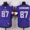 Men’s Minnesota Vikings #87 Brian Leonhardt Purple Team Color NFL Nike Elite Jersey
