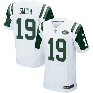Men’s New York Jets #19 Devin Smith White Road NFL Nike Elite Jersey