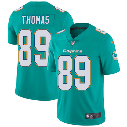 Nike Miami Dolphins #89 Julius Thomas Aqua Green Team Color Men’s Stitched NFL Vapor Untouchable Limited Jersey