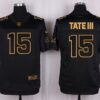 Nike Lions #15 Golden Tate III Black Men’s Stitched NFL Elite Pro Line Gold Collection Jersey