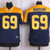 Men’s Green Bay Packers #69 David Bakhtiari Navy Blue Gold Alternate NFL Nike Elite Jersey