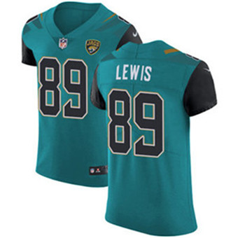 Men’s Nike Jacksonville Jaguars #89 Marcedes Lewis Teal Green Team Color Stitched NFL Vapor Untouchable Elite Jersey