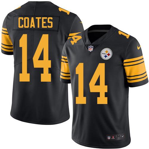 Nike Steelers #14 Sammie Coates Black Men’s Stitched NFL Limited Rush Jersey