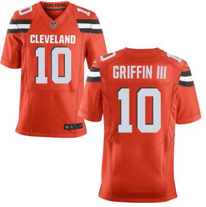 Men’s Cleveland Browns #10 Robert Griffin III Orange Alternate 2015 NFL Nike Elite Jersey