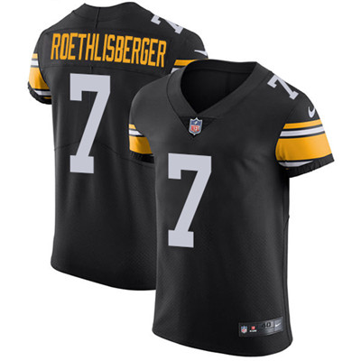 Nike Steelers #7 Ben Roethlisberger Black Alternate Men’s Stitched NFL Vapor Untouchable Elite Jersey