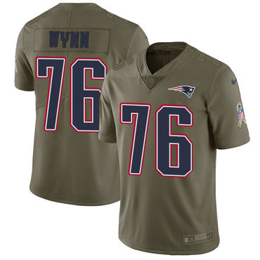 Nike New England Patriots #76 Isaiah Wynn Olive Men’s Stitched NFL Limited 2017 Salute To Service Jersey