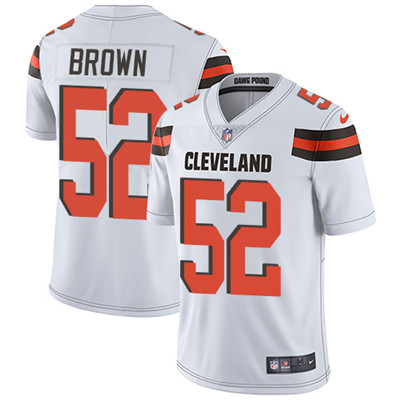 Nike Cleveland Browns #52 Preston Brown White Men’s Stitched NFL Vapor Untouchable Limited Jersey