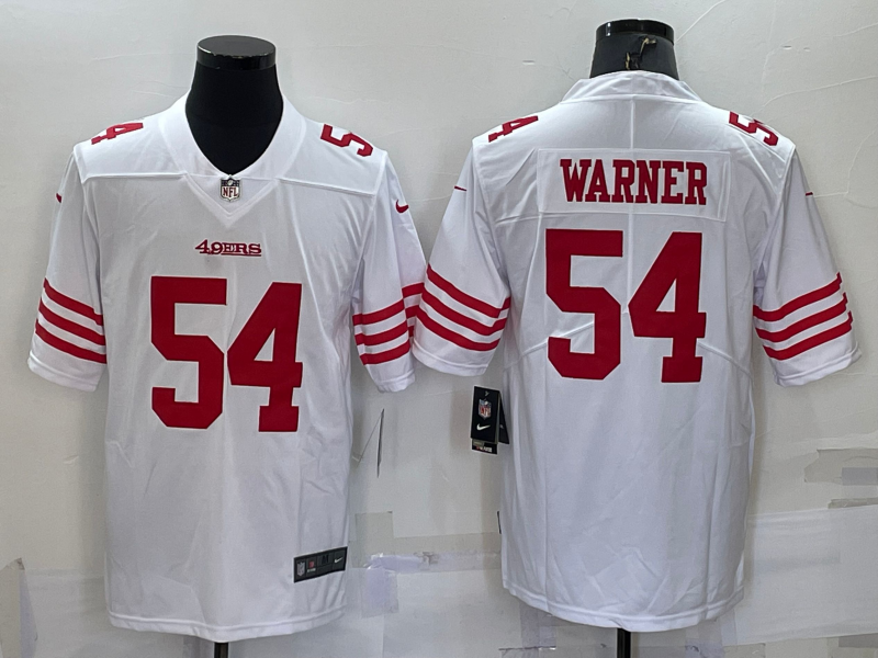 Men’s San Francisco 49ers #54 Fred Warner 2022 New White Vapor Untouchable Stitched Jersey