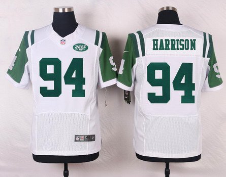 Men’s New York Jets #94 Damon Harrison White Road NFL Nike Elite Jersey