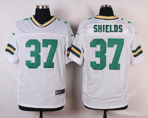 Men’s Green Bay Packers #37 Sam Shields White Road NFL Nike Elite Jersey