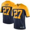 Men’s Green Bay Packers #27 Eddie Lacy Navy Blue Gold Alternate NFL Nike Game Jersey