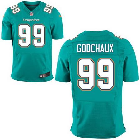Men’s 2017 NFL Draft Miami Dolphins #99 Davon Godchaux Green Team Color Stitched NFL Nike Elite Jersey