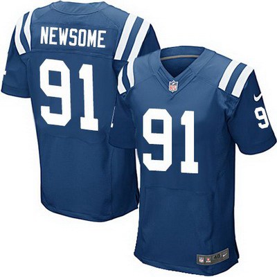 Men’s Indianapolis Colts #91 Jonathan Newsome Royal Blue Team Color NFL Nike Elite Jersey