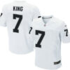 Men’s Oakland Raiders #7 Marquette King White Road NFL Nike Elite Jersey