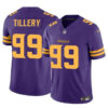 Men’s Minnesota Vikings #99 Jerry Tillery Purple 2023 F.U.S.E. Color Rush Untouchable Limited Football Stitched Jersey