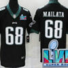 Men’s Philadelphia Eagles #68 Jordan Mailata Limited Black Super Bowl LVII Vapor Jersey