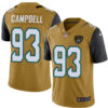 Nike Jacksonville Jaguars #93 Calais Campbell Gold Men’s Stitched NFL Limited Rush Jersey