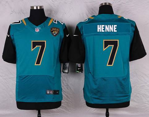 Men’s Jacksonville Jaguars #7 Chad Henne Teal Green Alternate NFL Nike Elite Jersey