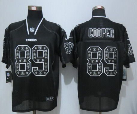 Men’s Oakland Raiders #89 Amari Cooper Lights Out Black Ornamented NFL Nike Elite Jersey